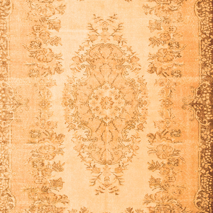 Serging Thickness of Machine Washable Persian Orange Traditional Area Rugs, wshtr2073org