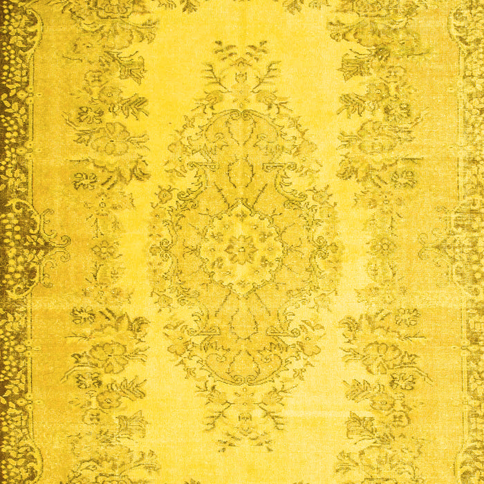 Machine Washable Persian Yellow Traditional Rug, wshtr2073yw