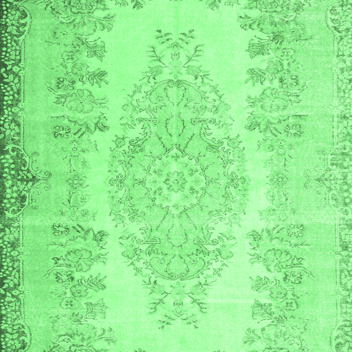 Machine Washable Persian Emerald Green Traditional Area Rugs, wshtr2073emgrn