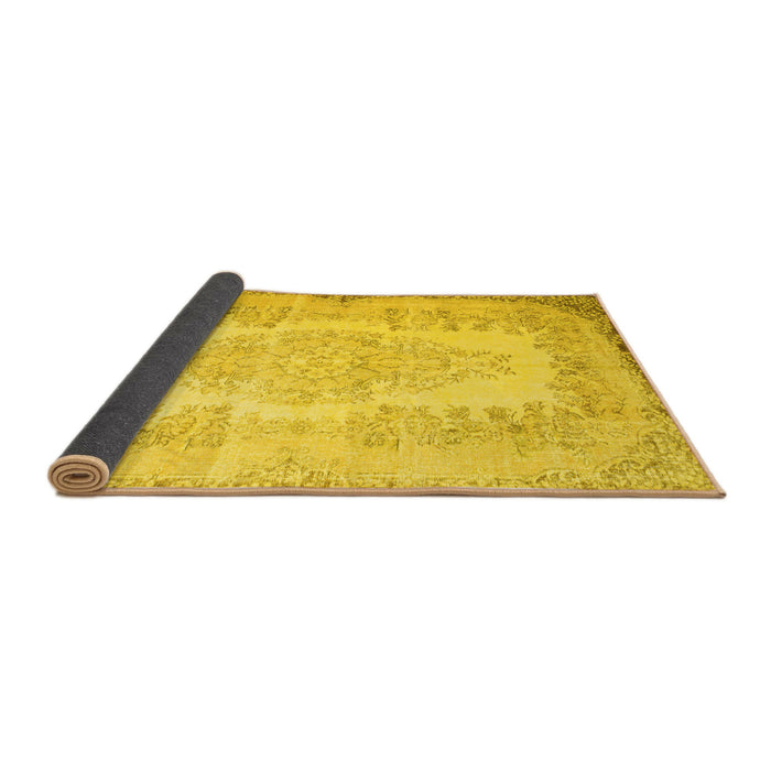 Sideview of Persian Yellow Traditional Rug, tr2073yw