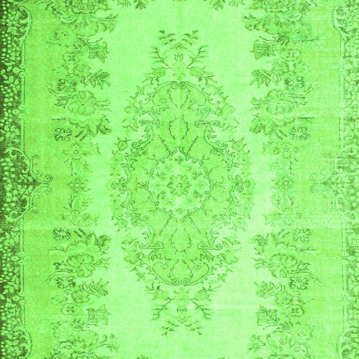 Serging Thickness of Machine Washable Persian Green Traditional Area Rugs, wshtr2073grn