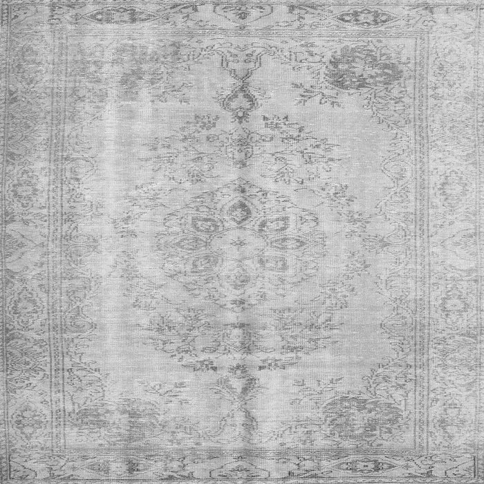 Round Machine Washable Persian Gray Traditional Rug, wshtr2074gry
