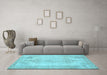 Machine Washable Persian Light Blue Traditional Rug in a Living Room, wshtr2074lblu