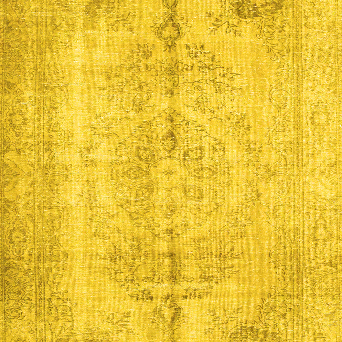 Machine Washable Persian Yellow Traditional Rug, wshtr2074yw