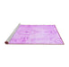 Sideview of Machine Washable Persian Purple Traditional Area Rugs, wshtr2075pur