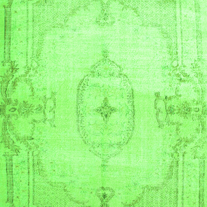 Serging Thickness of Machine Washable Persian Green Traditional Area Rugs, wshtr2075grn