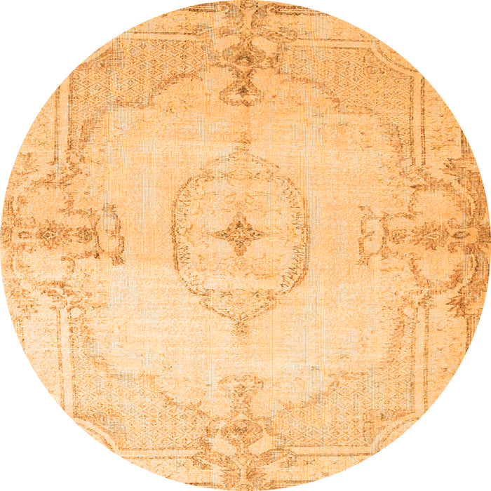 Square Persian Orange Traditional Rug, tr2075org