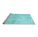 Sideview of Machine Washable Persian Light Blue Traditional Rug, wshtr2075lblu