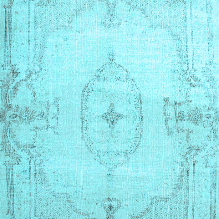 Machine Washable Persian Light Blue Traditional Rug, wshtr2075lblu