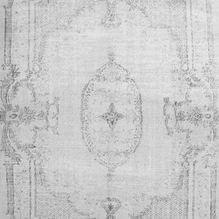 Serging Thickness of Machine Washable Persian Gray Traditional Rug, wshtr2075gry