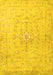 Machine Washable Persian Yellow Traditional Rug, wshtr2076yw