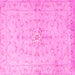 Square Persian Pink Traditional Rug, tr2076pnk