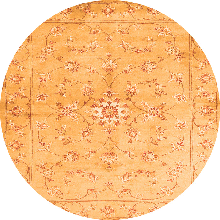 Machine Washable Persian Orange Traditional Area Rugs, wshtr2076org