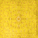 Square Persian Yellow Traditional Rug, tr2076yw