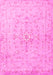 Machine Washable Persian Pink Traditional Rug, wshtr2076pnk