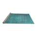 Sideview of Machine Washable Persian Light Blue Traditional Rug, wshtr2077lblu