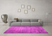 Machine Washable Persian Pink Traditional Rug in a Living Room, wshtr2077pnk