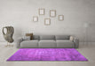 Machine Washable Persian Purple Traditional Area Rugs in a Living Room, wshtr2077pur