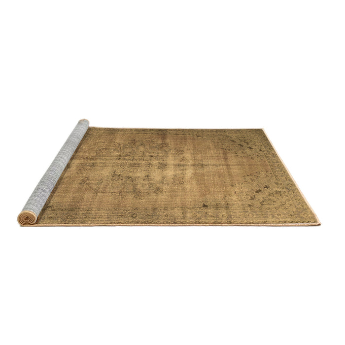 Sideview of Machine Washable Persian Brown Traditional Rug, wshtr2077brn