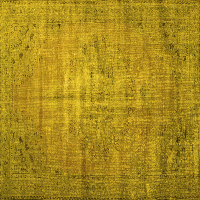 Square Persian Yellow Traditional Rug, tr2077yw