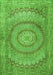 Medallion Green Traditional Rug, tr2078grn