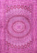 Medallion Pink Traditional Rug, tr2078pnk