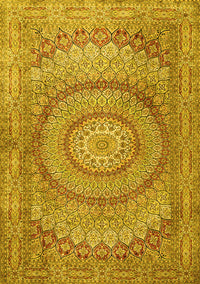 Medallion Yellow Traditional Rug, tr2078yw