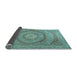 Sideview of Medallion Light Blue Traditional Rug, tr2078lblu