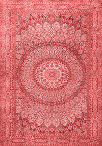 Medallion Red Traditional Rug, tr2078red