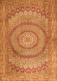 Medallion Orange Traditional Rug, tr2078org