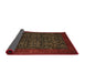 Sideview of Traditional Dark Sienna Brown Persian Rug, tr2079