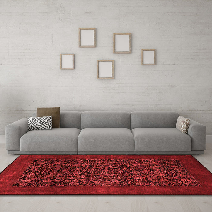 Traditional Red Washable Rugs