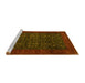 Sideview of Machine Washable Persian Yellow Traditional Rug, wshtr2079yw