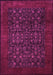 Machine Washable Persian Pink Traditional Rug, wshtr2079pnk