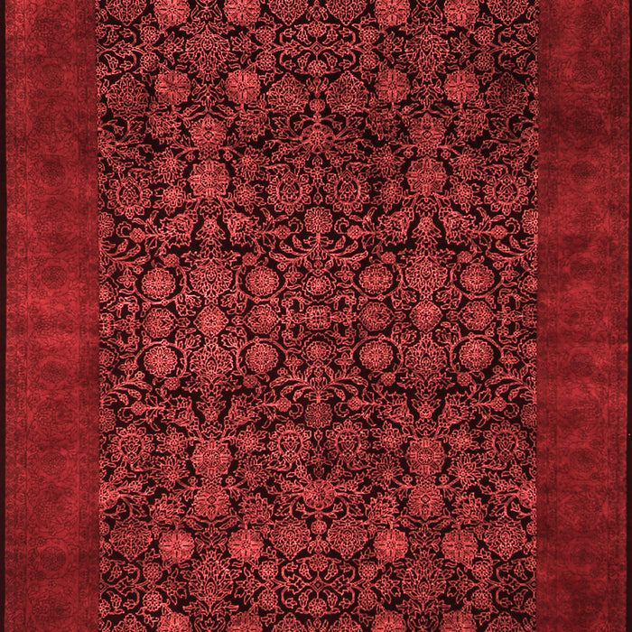 Machine Washable Persian Red Traditional Rug, wshtr2079red