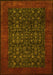 Machine Washable Persian Yellow Traditional Rug, wshtr2079yw