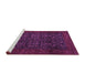 Sideview of Machine Washable Persian Purple Traditional Area Rugs, wshtr2079pur