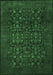 Machine Washable Persian Emerald Green Traditional Area Rugs, wshtr2079emgrn