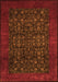 Serging Thickness of Machine Washable Persian Orange Traditional Area Rugs, wshtr2079org