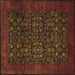 Square Persian Brown Traditional Rug, tr2079brn