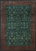 Machine Washable Persian Light Blue Traditional Rug, wshtr2079lblu