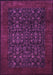 Machine Washable Persian Purple Traditional Area Rugs, wshtr2079pur