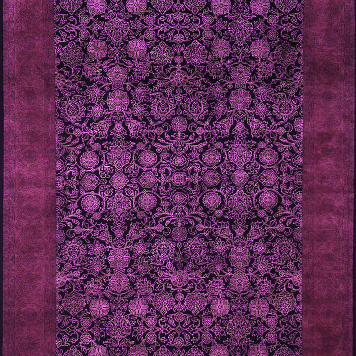 Machine Washable Persian Purple Traditional Area Rugs, wshtr2079pur