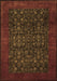 Machine Washable Persian Brown Traditional Rug, wshtr2079brn