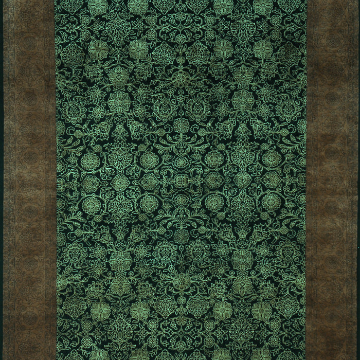 Machine Washable Persian Turquoise Traditional Area Rugs, wshtr2079turq