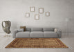 Machine Washable Persian Brown Traditional Rug in a Living Room,, wshtr207brn