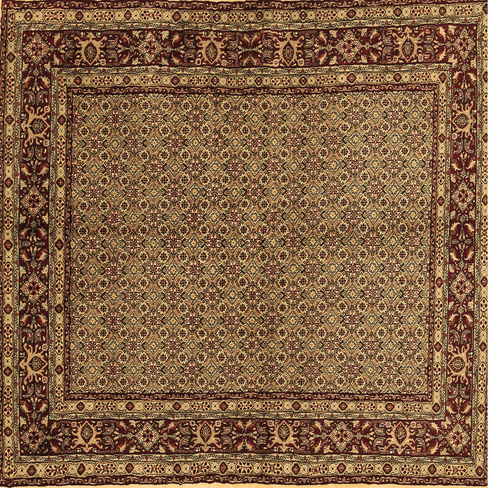 Square Machine Washable Persian Brown Traditional Rug, wshtr207brn