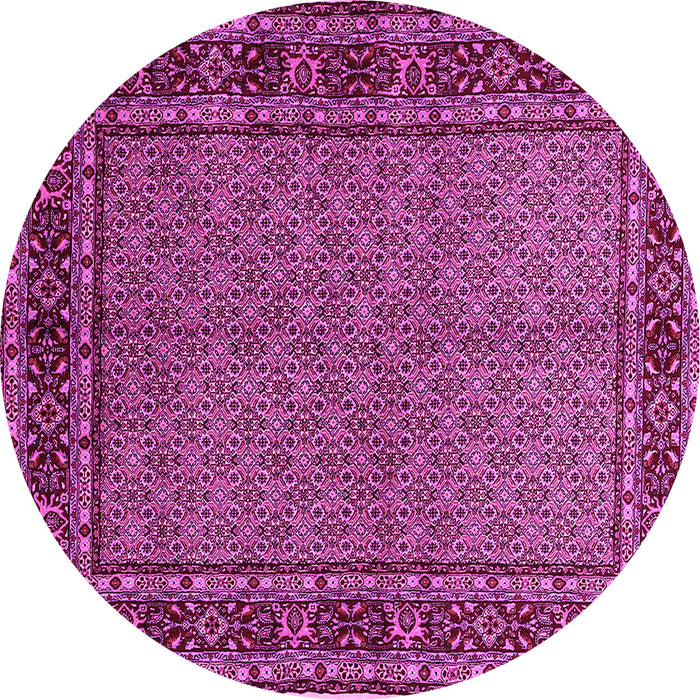 Round Persian Pink Traditional Rug, tr207pnk