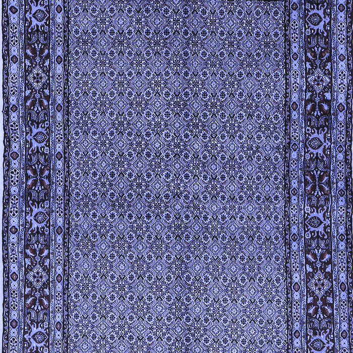 Machine Washable Persian Blue Traditional Rug, wshtr207blu