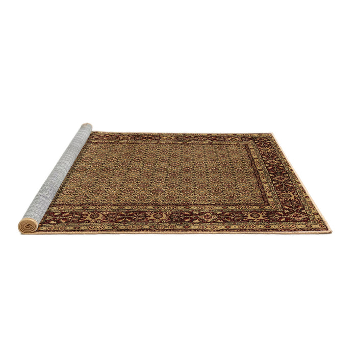 Sideview of Machine Washable Persian Brown Traditional Rug, wshtr207brn